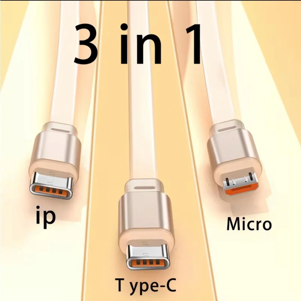 3 in 1 Retractable 1.2m Multi-Device Charging Cable -